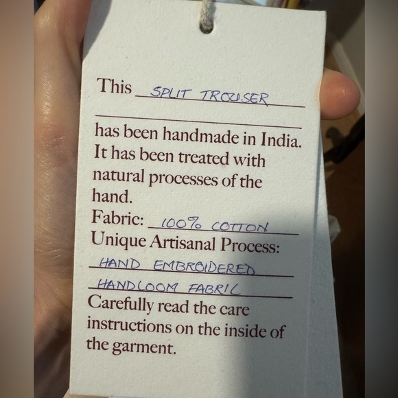 KARTIK RESEARCH Faux Pearl Embellished Ecru Jeans Indian Size 32 $680 NWT - Picture 8 of 9